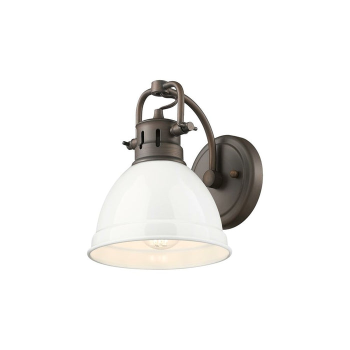 Golden Duncan 1-Light Vanity Light, Rubbed Bronze/White