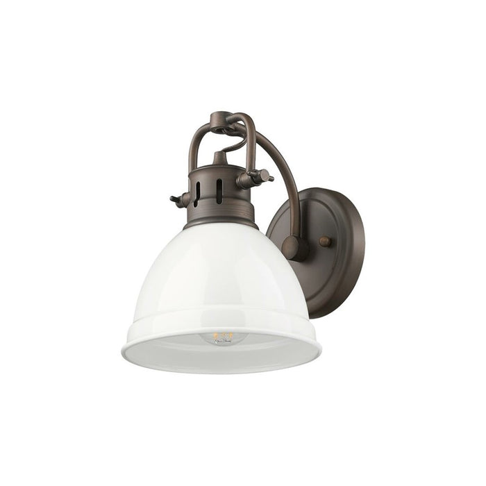 Golden Duncan 1-Light Vanity Light, Rubbed Bronze/White