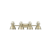 Golden Duncan 4-Light Vanity Light, Aged Brass/Aged Brass - 3602-BA4AB-AB