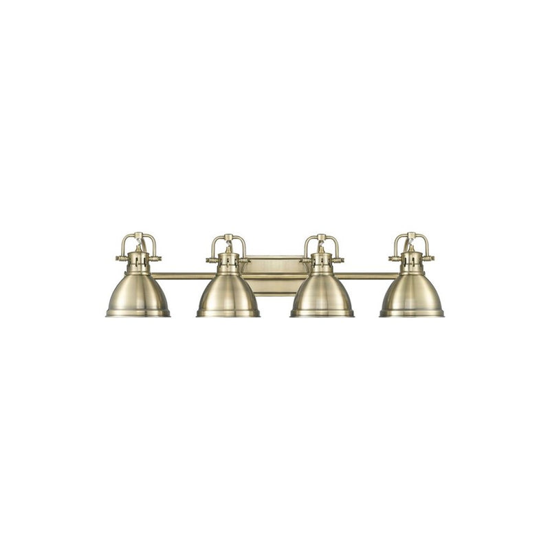 Golden Duncan 4-Light Vanity Light, Aged Brass/Aged Brass - 3602-BA4AB-AB