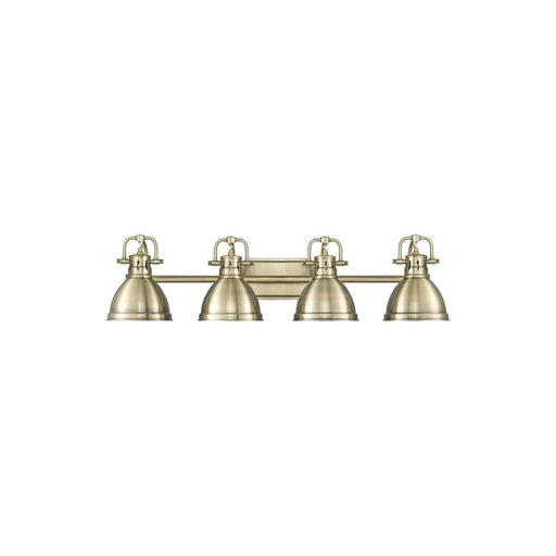 Golden Duncan 4-Light Vanity Light, Aged Brass/Aged Brass - 3602-BA4AB-AB