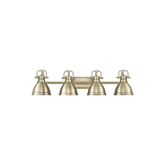 Golden Duncan 4-Light Vanity Light, Aged Brass/Aged Brass - 3602-BA4AB-AB