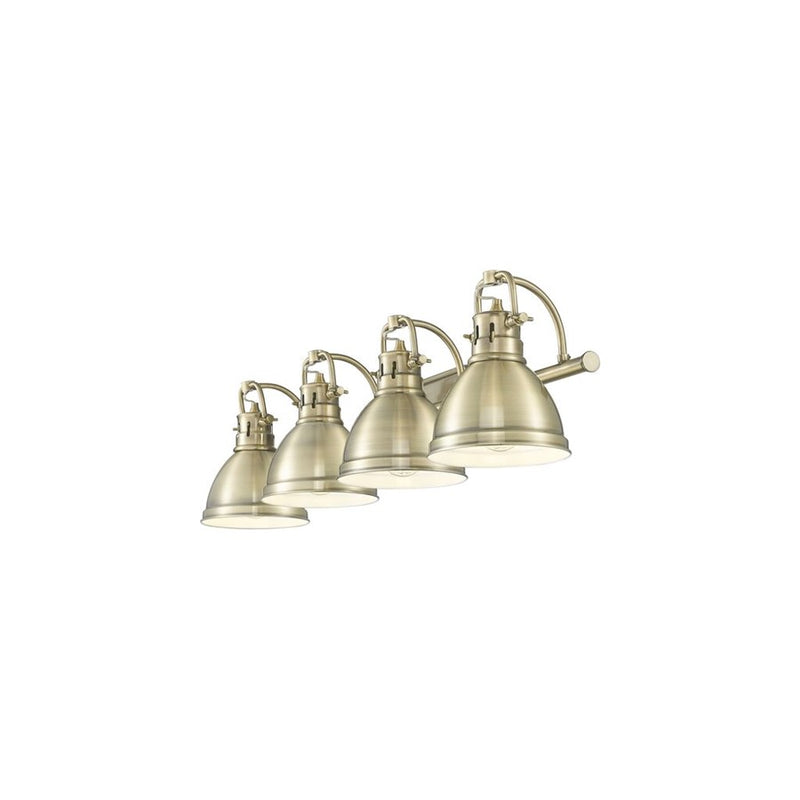 Golden Duncan 4-Light Vanity Light, Aged Brass/Aged Brass
