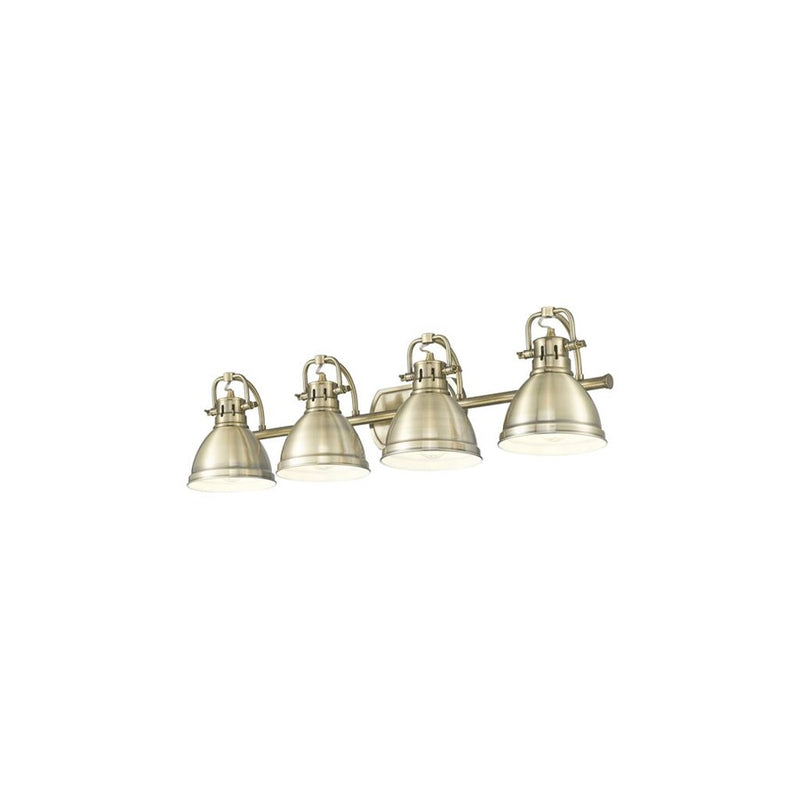 Golden Duncan 4-Light Vanity Light, Aged Brass/Aged Brass