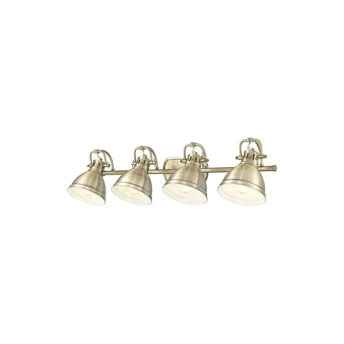 Golden Duncan 4-Light Vanity Light, Aged Brass/Aged Brass