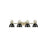 Golden Lighting Duncan 4-Light Vanity Light, Aged Brass/Black - 3602-BA4AB-BK