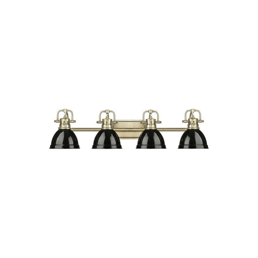 Golden Lighting Duncan 4-Light Vanity Light, Aged Brass/Black - 3602-BA4AB-BK