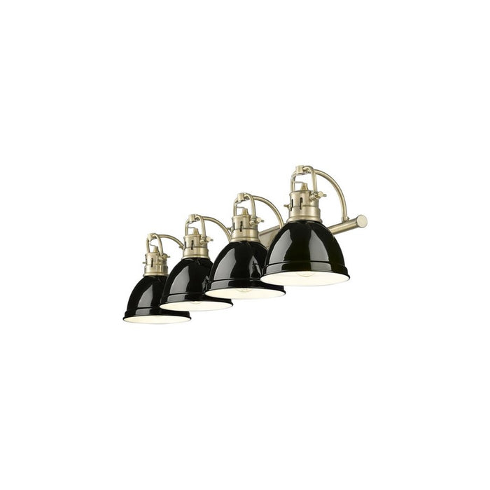 Golden Lighting Duncan 4-Light Vanity Light, Aged Brass/Black