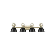 Golden Duncan 4-Light Vanity Light, Aged Brass/Matte Black - 3602-BA4AB-BLK