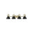 Golden Duncan 4-Light Vanity Light, Aged Brass/Matte Black - 3602-BA4AB-BLK