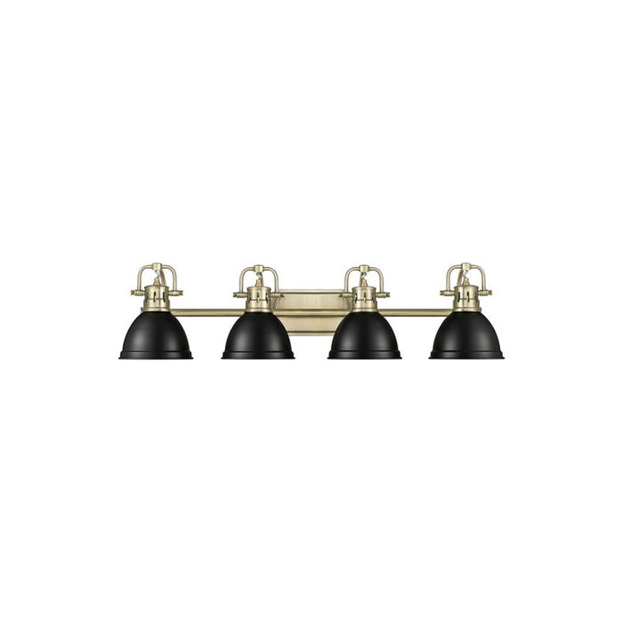 Golden Duncan 4-Light Vanity Light, Aged Brass/Matte Black - 3602-BA4AB-BLK