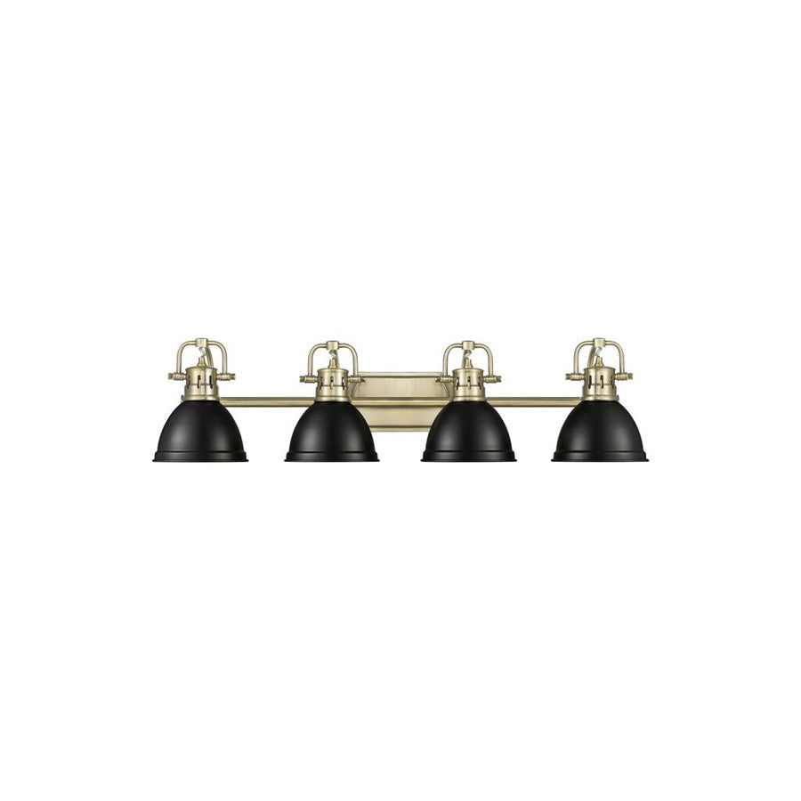 Golden Duncan 4-Light Vanity Light, Aged Brass/Matte Black - 3602-BA4AB-BLK