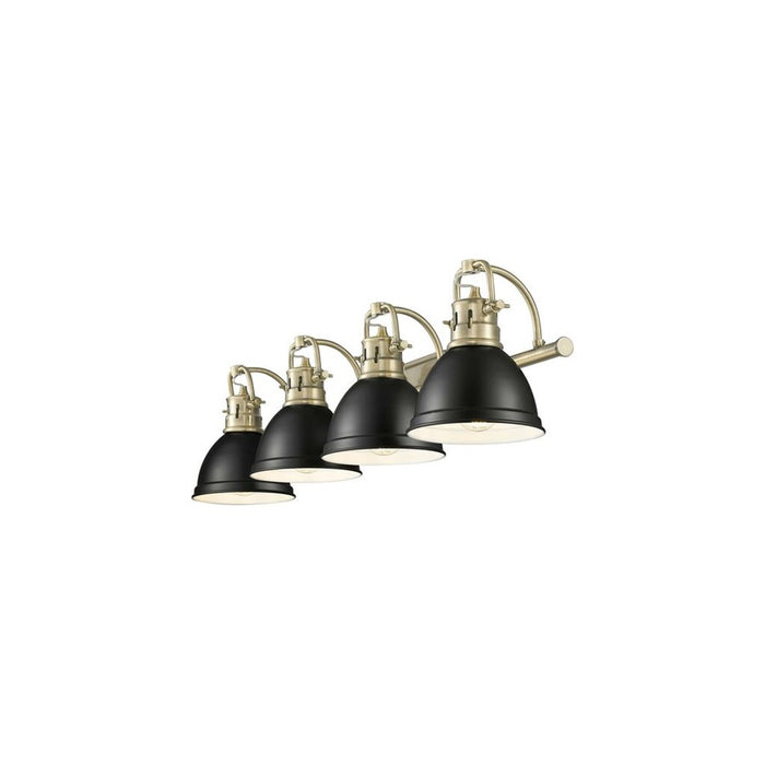 Golden Duncan 4-Light Vanity Light, Aged Brass/Matte Black