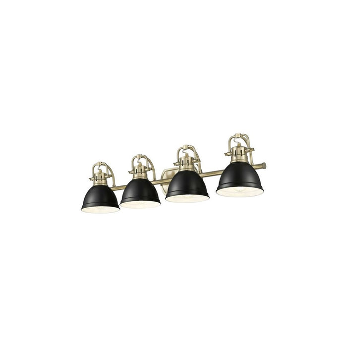 Golden Duncan 4-Light Vanity Light, Aged Brass/Matte Black