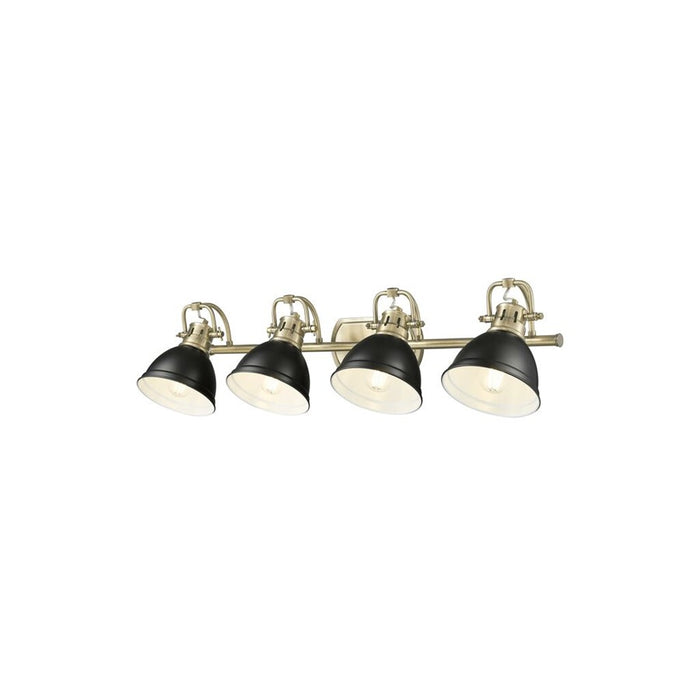 Golden Duncan 4-Light Vanity Light, Aged Brass/Matte Black