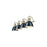 Golden Duncan 4-Light Vanity Light, Aged Brass/Navy Blue