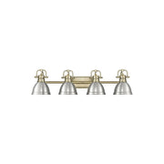 Golden Lighting Duncan 4-Light Vanity Light, Aged Brass/Pewter - 3602-BA4AB-PW