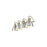 Golden Lighting Duncan 4-Light Vanity Light, Aged Brass/Pewter