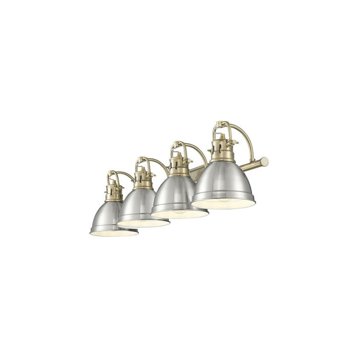 Golden Lighting Duncan 4-Light Vanity Light, Aged Brass/Pewter