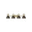 Golden Duncan 4-Light Vanity Light, Aged Brass/Rubbed Bronze - 3602-BA4AB-RBZ