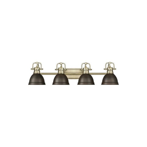 Golden Duncan 4-Light Vanity Light, Aged Brass/Rubbed Bronze - 3602-BA4AB-RBZ