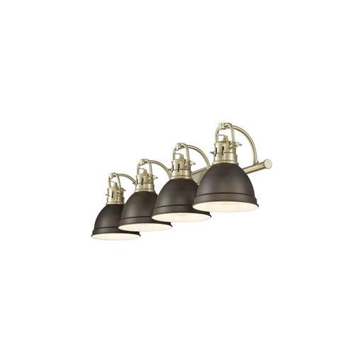 Golden Duncan 4-Light Vanity Light, Aged Brass/Rubbed Bronze