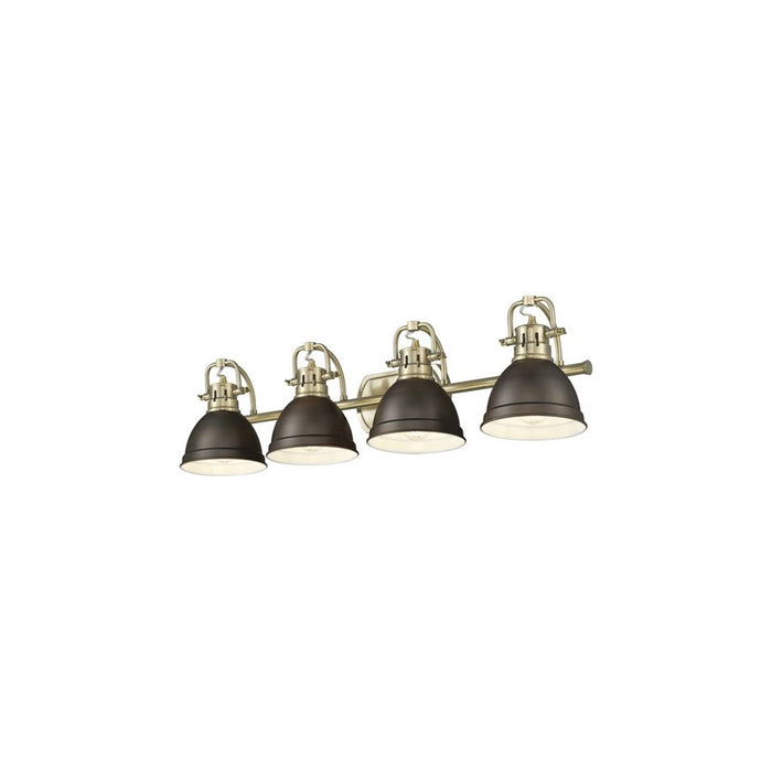 Golden Duncan 4-Light Vanity Light, Aged Brass/Rubbed Bronze