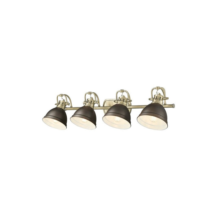 Golden Duncan 4-Light Vanity Light, Aged Brass/Rubbed Bronze