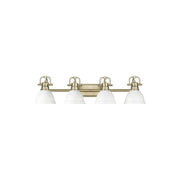 Golden Duncan 4-Light Vanity Light, Aged Brass/Matte White - 3602-BA4AB-WHT