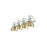 Golden Lighting Duncan 4-Light Vanity Light, Pewter/Aged Brass