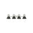 Golden Lighting Duncan 4-Light Vanity Light, Pewter/Black - 3602-BA4PW-BK