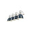 Golden Lighting Duncan 4-Light Vanity Light, Pewter/Navy Blue