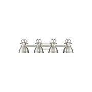 Golden Lighting Duncan 4-Light Vanity Light, Pewter/Pewter - 3602-BA4PW-PW