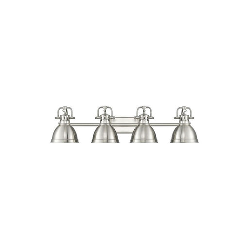 Golden Lighting Duncan 4-Light Vanity Light, Pewter/Pewter - 3602-BA4PW-PW