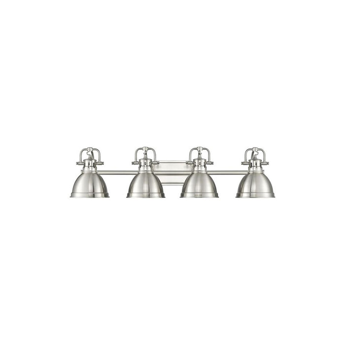 Golden Lighting Duncan 4-Light Vanity Light, Pewter/Pewter - 3602-BA4PW-PW