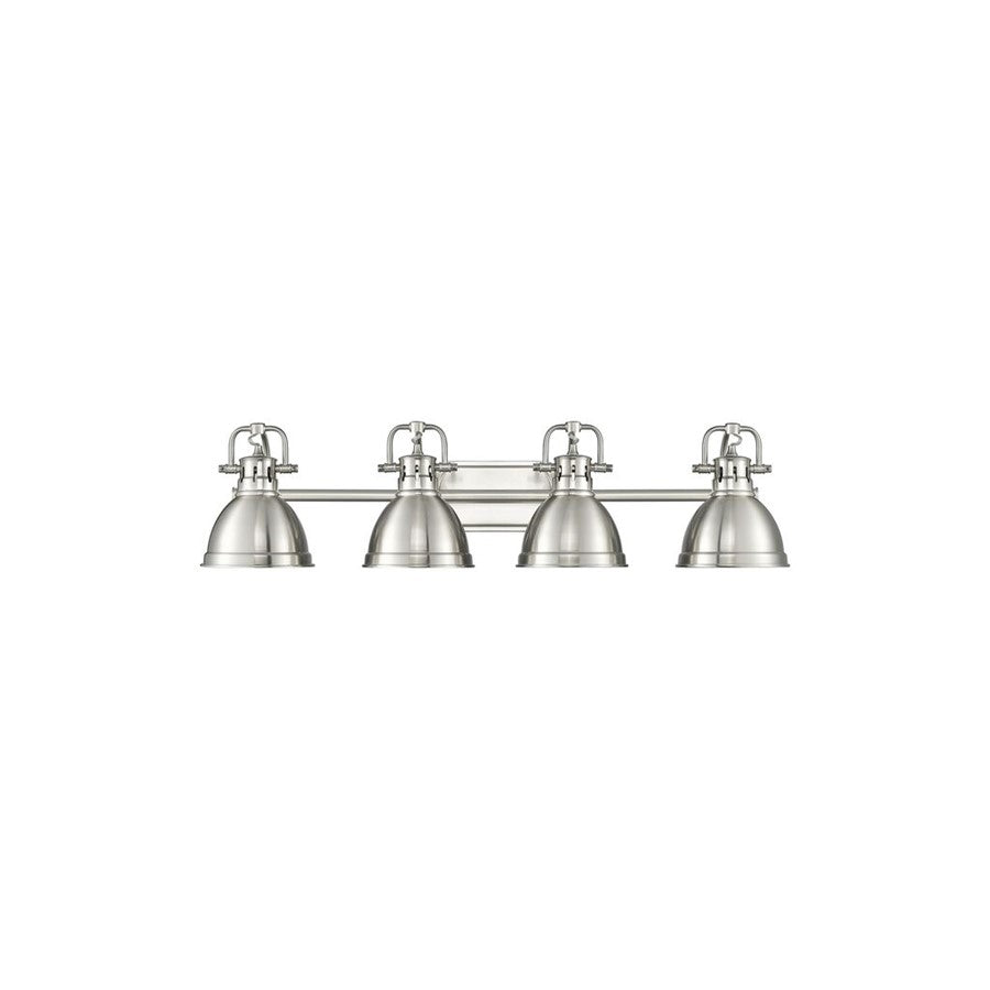 Golden Lighting Duncan 4-Light Vanity Light, Pewter/Pewter - 3602-BA4PW-PW
