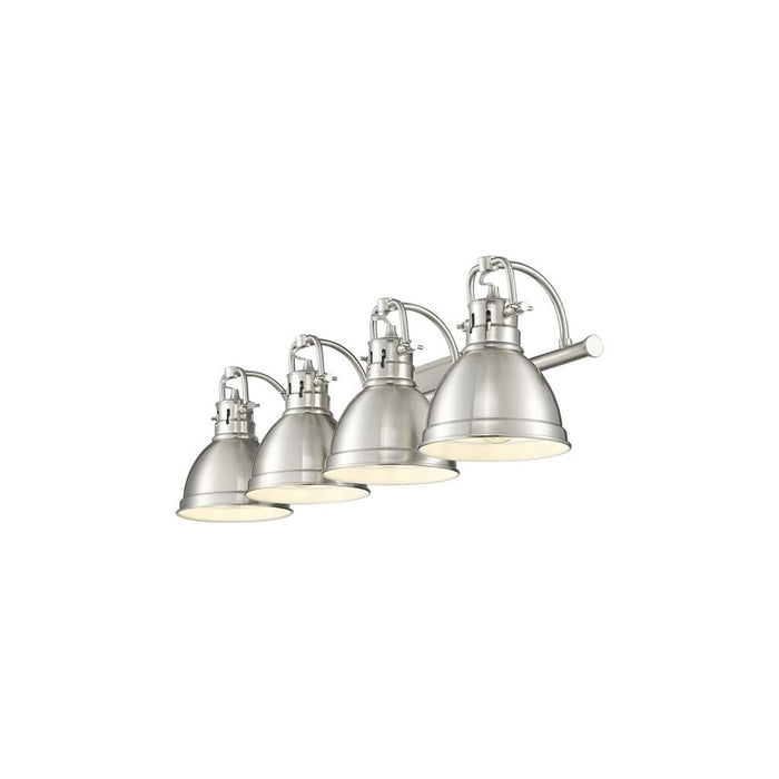 Golden Lighting Duncan 4-Light Vanity Light, Pewter/Pewter