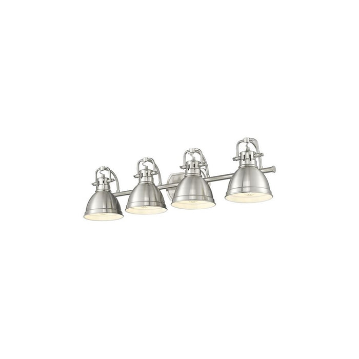 Golden Lighting Duncan 4-Light Vanity Light, Pewter/Pewter