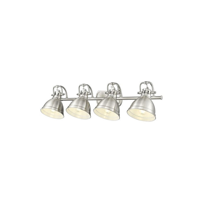 Golden Lighting Duncan 4-Light Vanity Light, Pewter/Pewter
