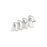 Golden Lighting Duncan 4-Light Vanity Light, Pewter/White