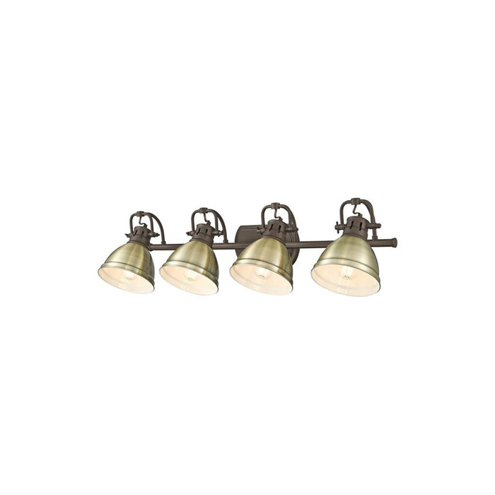 Golden Duncan 4-Light Vanity Light, Rubbed Bronze/Aged Brass