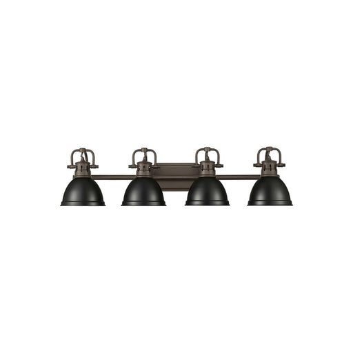 Golden Duncan 4-Light Vanity Light, Rubbed Bronze/Matte Black - 3602-BA4RBZ-BLK