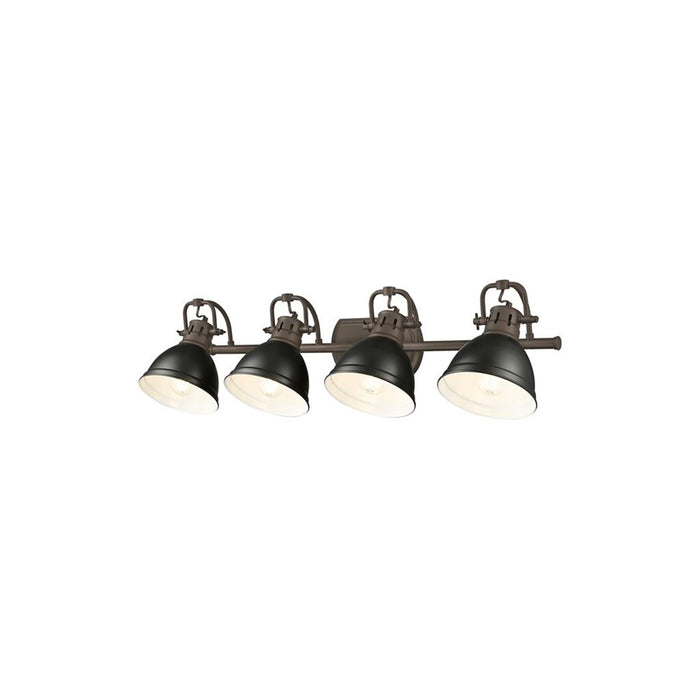 Golden Duncan 4-Light Vanity Light, Rubbed Bronze/Matte Black
