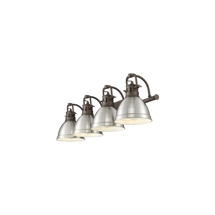 Golden Duncan 4-Light Vanity Light, Rubbed Bronze/Pewter