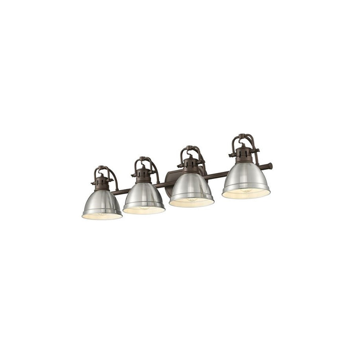 Golden Duncan 4-Light Vanity Light, Rubbed Bronze/Pewter