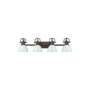 Golden Duncan 4-Light Vanity Light, Rubbed Bronze/Seafoam - 3602-BA4RBZ-SF