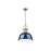 Golden Lighting Duncan Large 1-Light Chain Pendant, Brass/Navy