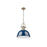 Golden Lighting Duncan Large 1-Light Chain Pendant, Brass/Navy