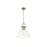 Golden Lighting Duncan Large 1-Light Chain Pendant, Brass/White