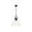 Golden Lighting Duncan Large 1-Light Chain Pendant, Black/White